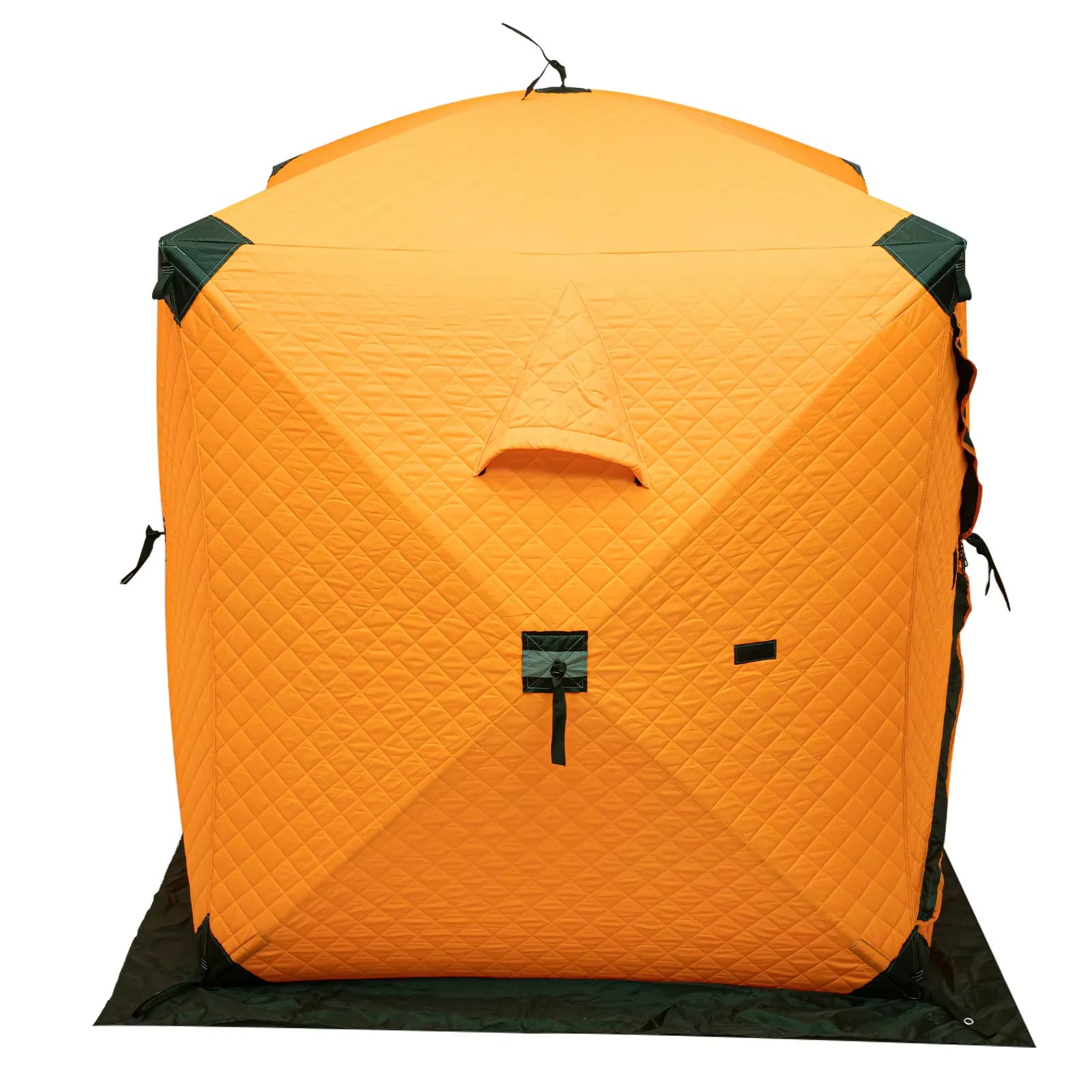 Ice Fishing Tent Freestanding Portable Insulated and Windproof for 1-2 Persons Orange/Blue/Red