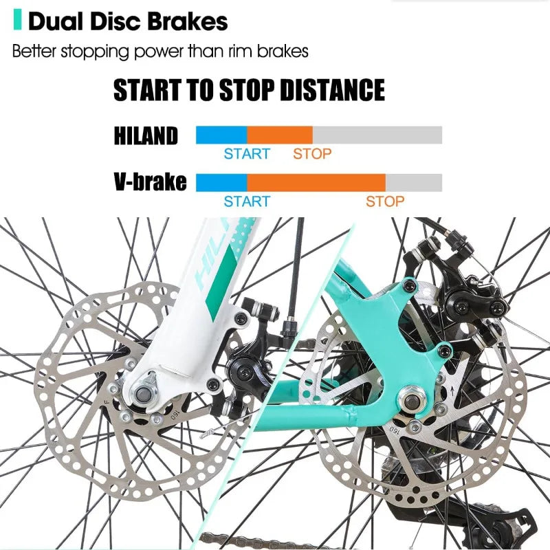 26 Inch Womens Mountain Bike, with Step-Through Frame, 21 Speeds