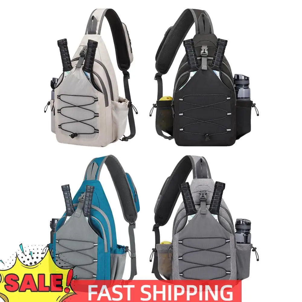 Crossbody Sling Bag Pickleball Backpack Paddle Bag for Men and Women