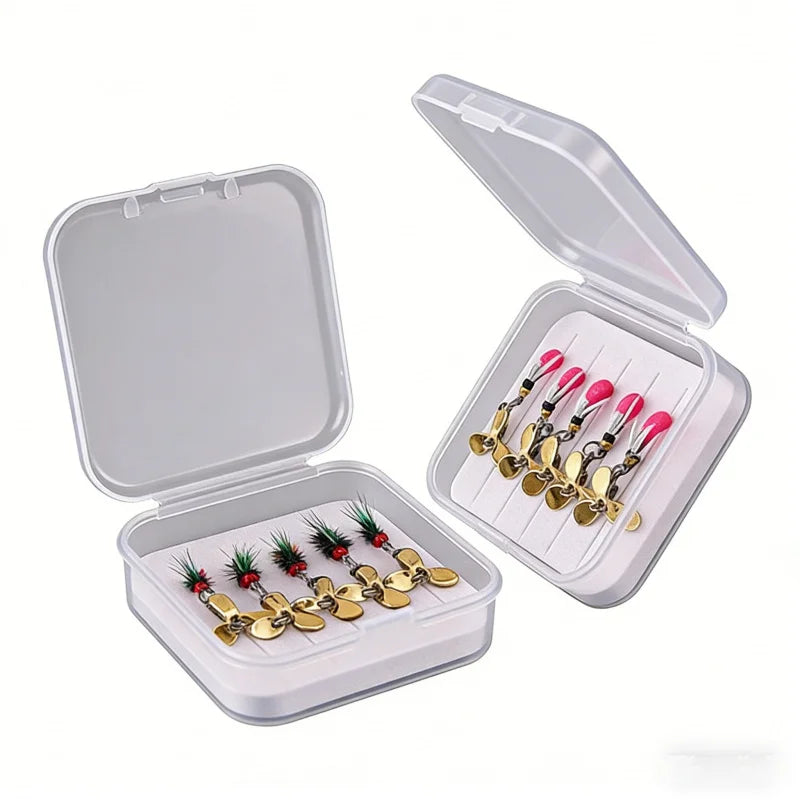 Rattlesnake Fly Lure Night Glow 5PCS Set Nymph Micro Bait Horse Mouth Bionic Fishing Lure for Bass and Perch