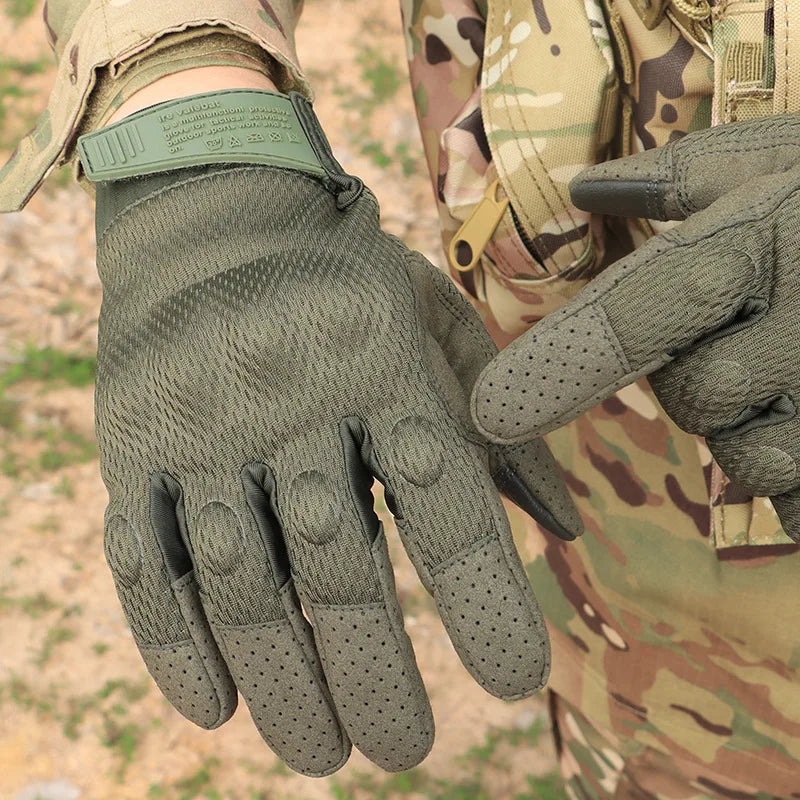 Camouflage, full finger gloves, anti slip and wear-resistant