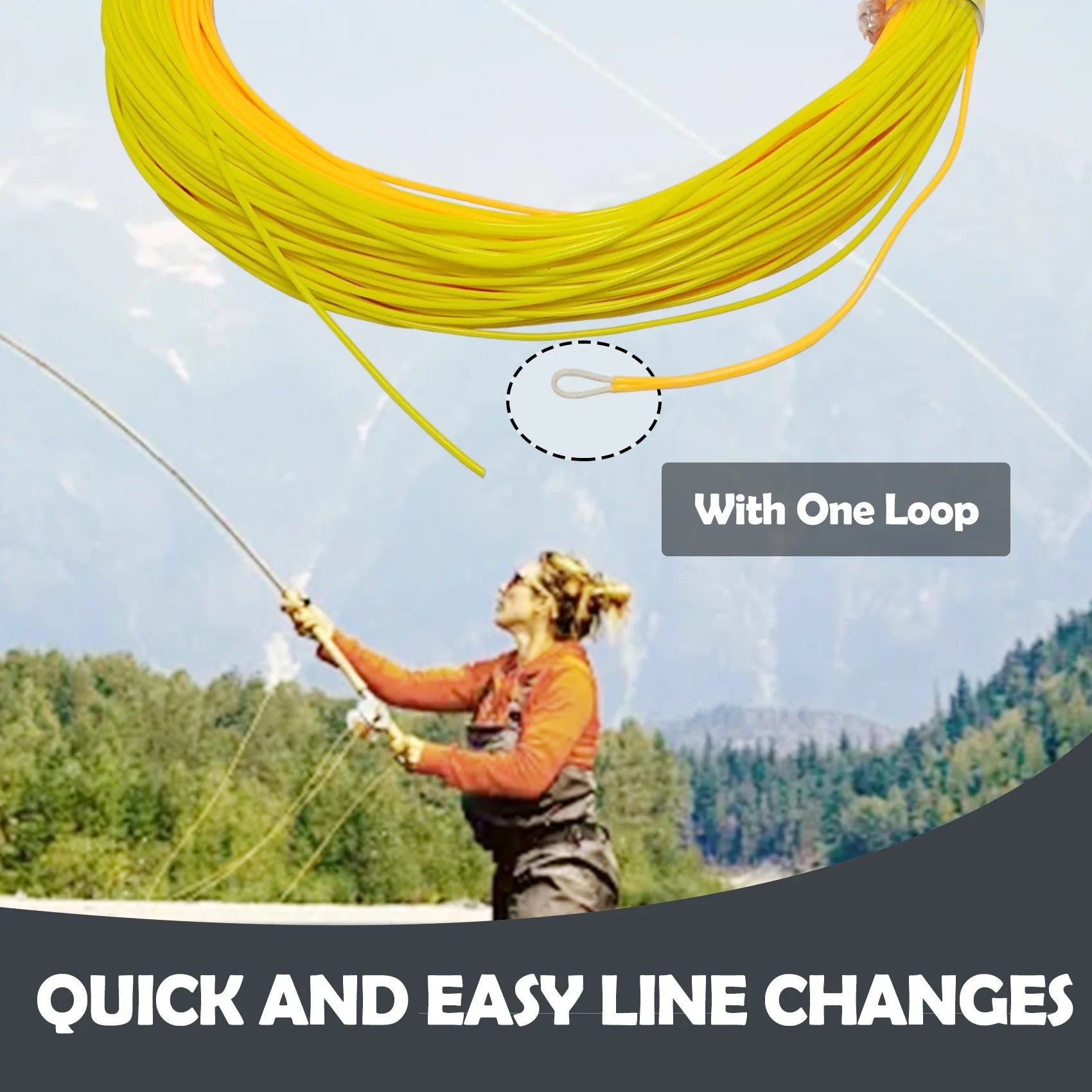 Aventik Windcutter Switch Fly Line 90-100FT Single-Hand Spey Line, Long Front Taper
