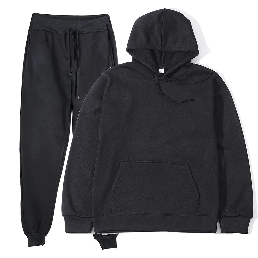 Men's sports suit fashion sports suit hooded pants two-piece set running casual sports shirt sports pants men's clothing