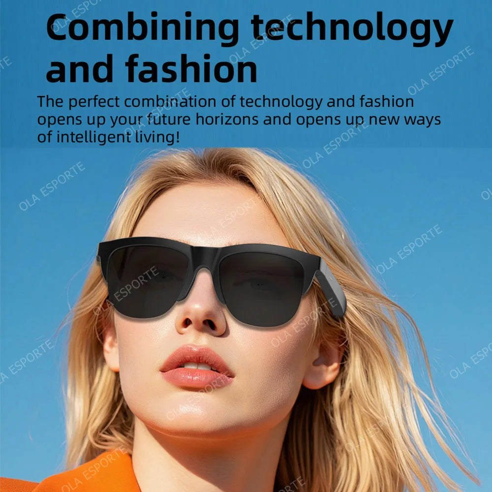2025 Photosensitive Color Change Smart Glasses Bluetooth Voice Calls Control Music UV Polarized Sunglasses Headphone Glasses Man