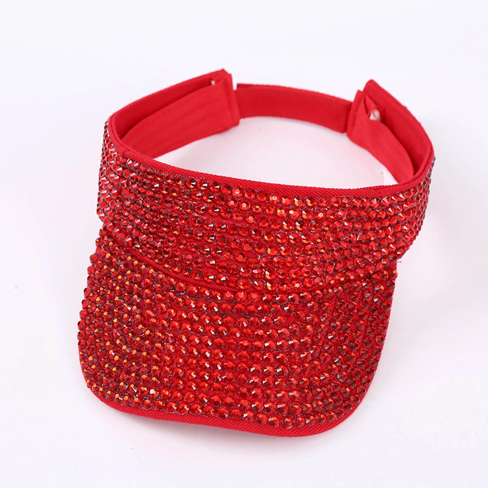 Glitter Visor Shiny Rhinestones Sport Cap Solid Empty Top Hats Golf Cap Adjustable Baseball Cap Outdoor Sun Hat For Women Men