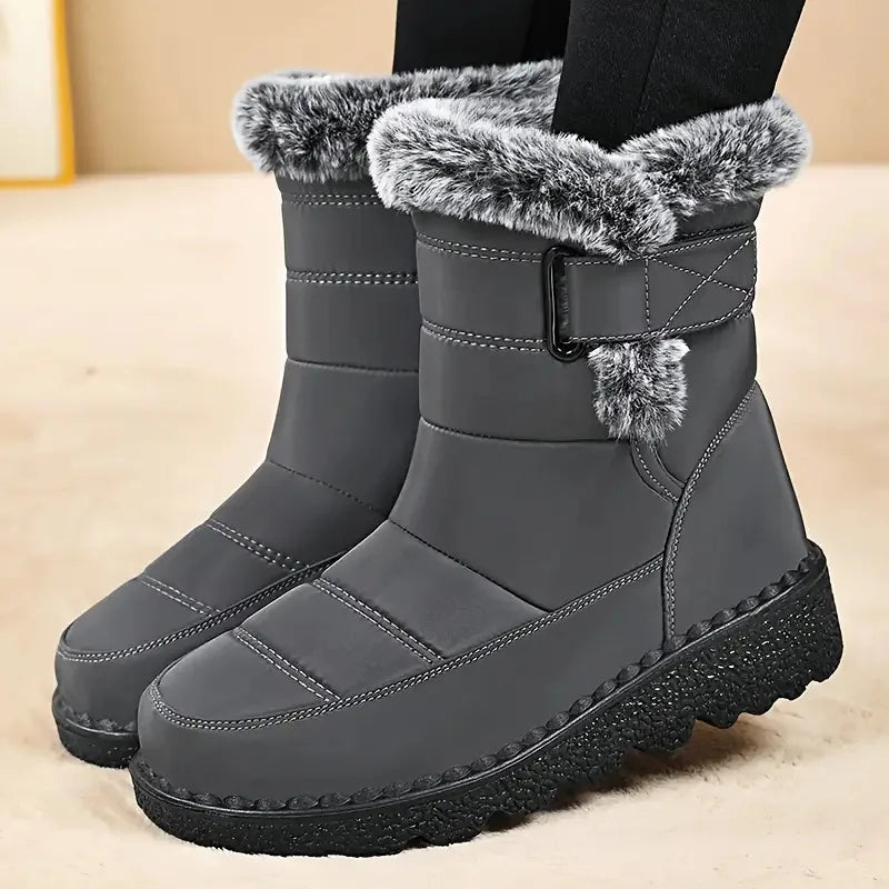 Women's Winter Snow Boots - Fur Long Plush to Ankle