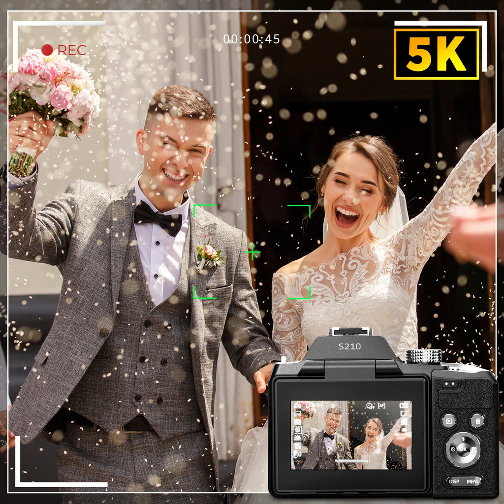NBD 5K&64MP Digital Cameras For Photography, 16X Optical Zoom Camera With WiFi & App Control With Auto Focus