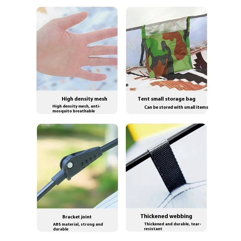 Quick-Opening Tent Rainproof - Sunshine-proof withTwo doors