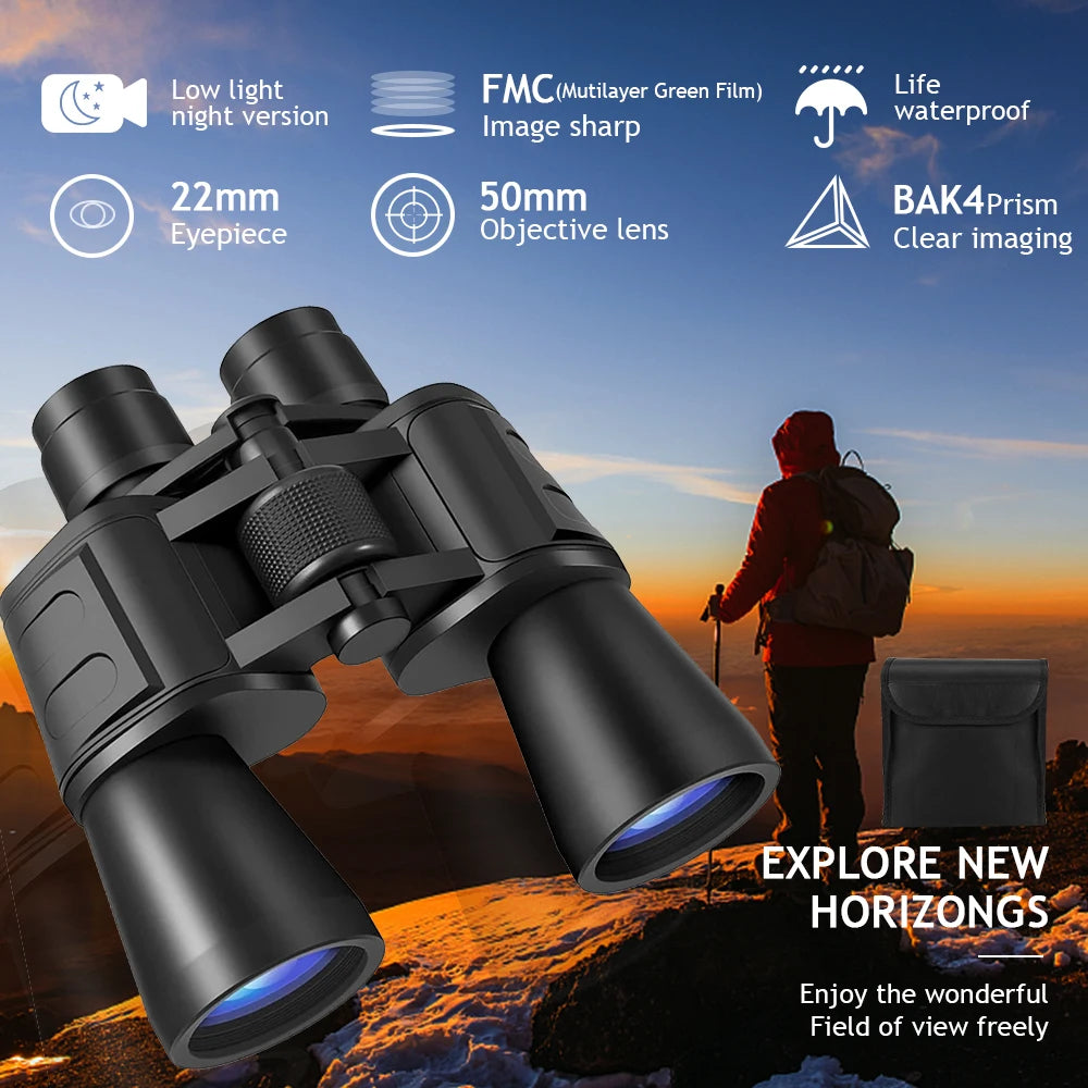 180x100 Zoom Binoculars  Day Night Vision Long Range