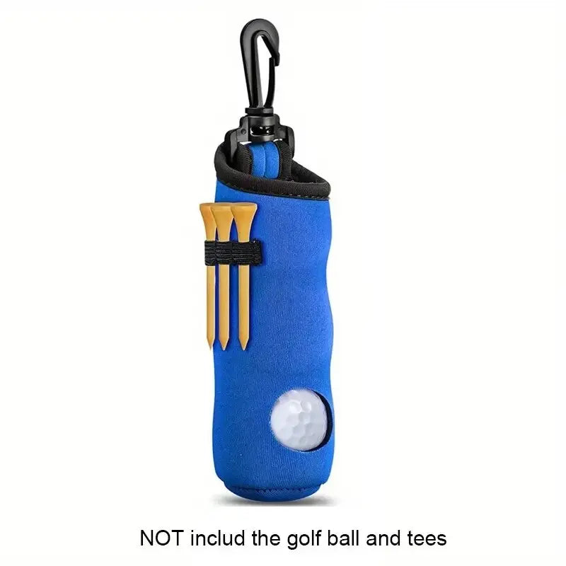 Golf Tee Holder, Golf Ball Carry Bag Pouch with Keychain Belt Clip