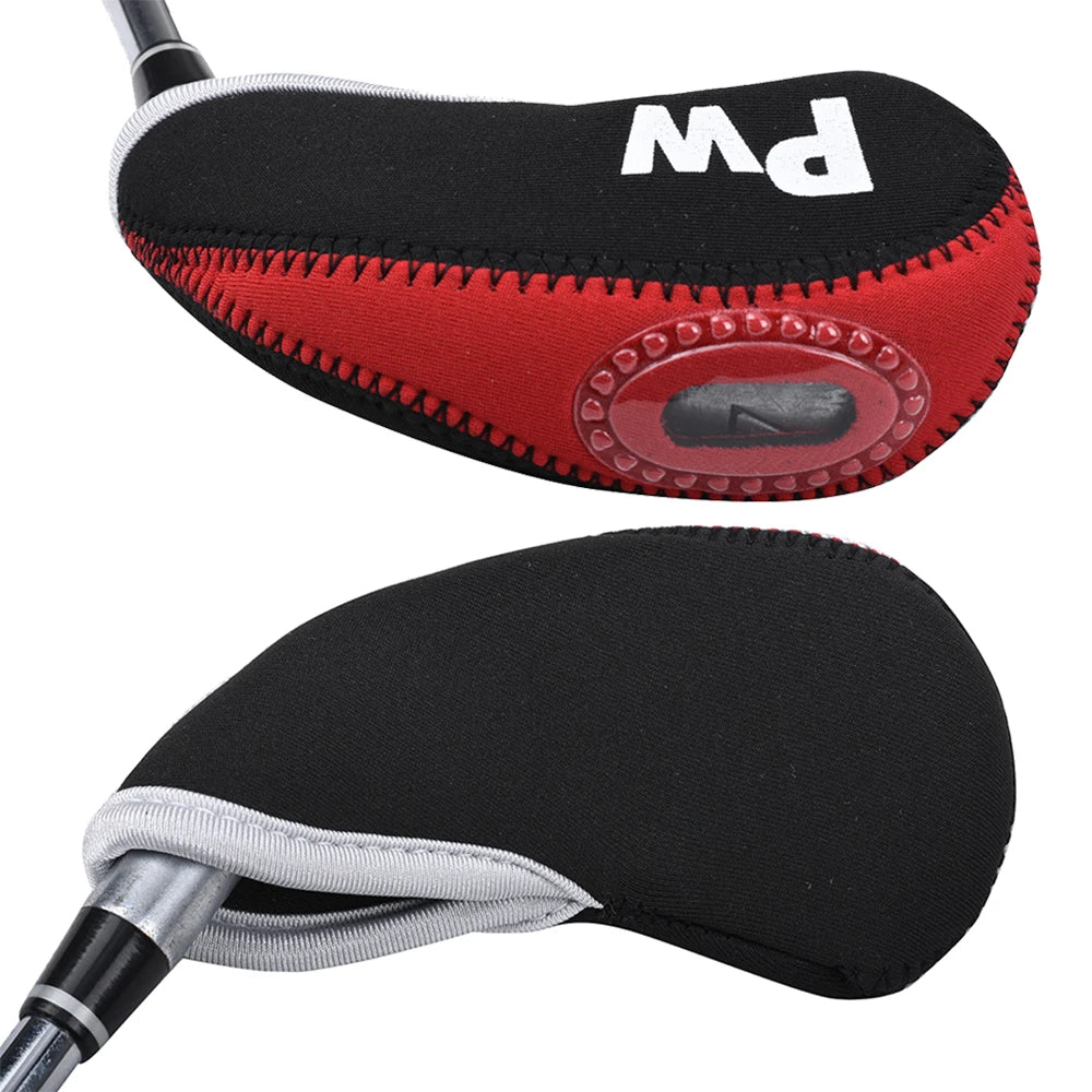 10pcs/set Golf Club Cover For Irons Neoprene Golf Iron Head Cover Golf Iron Cover 3 4 5 6 7 8 9 A S P Golf Accessories