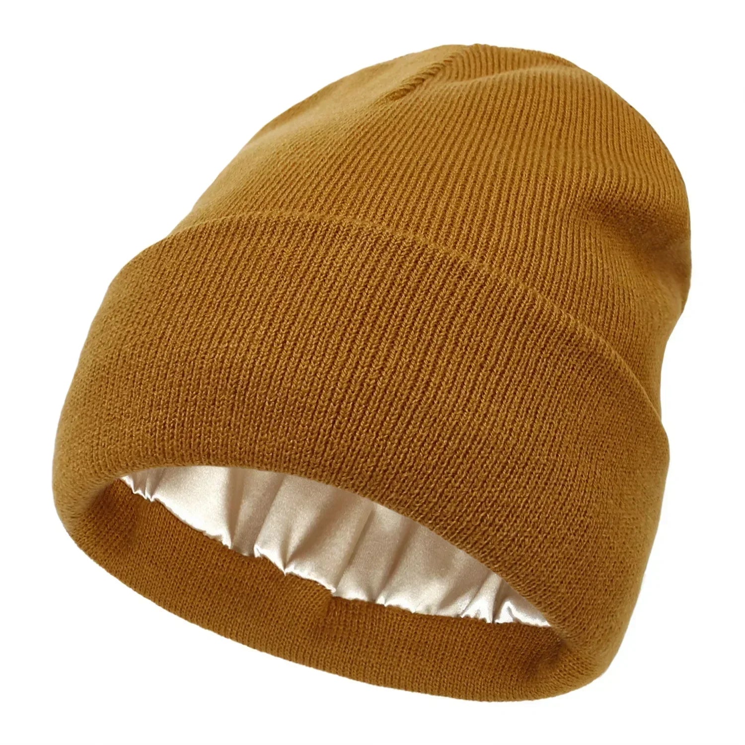 Unisex Winter Hat Silk Satin Lined Beanies Men and Women
