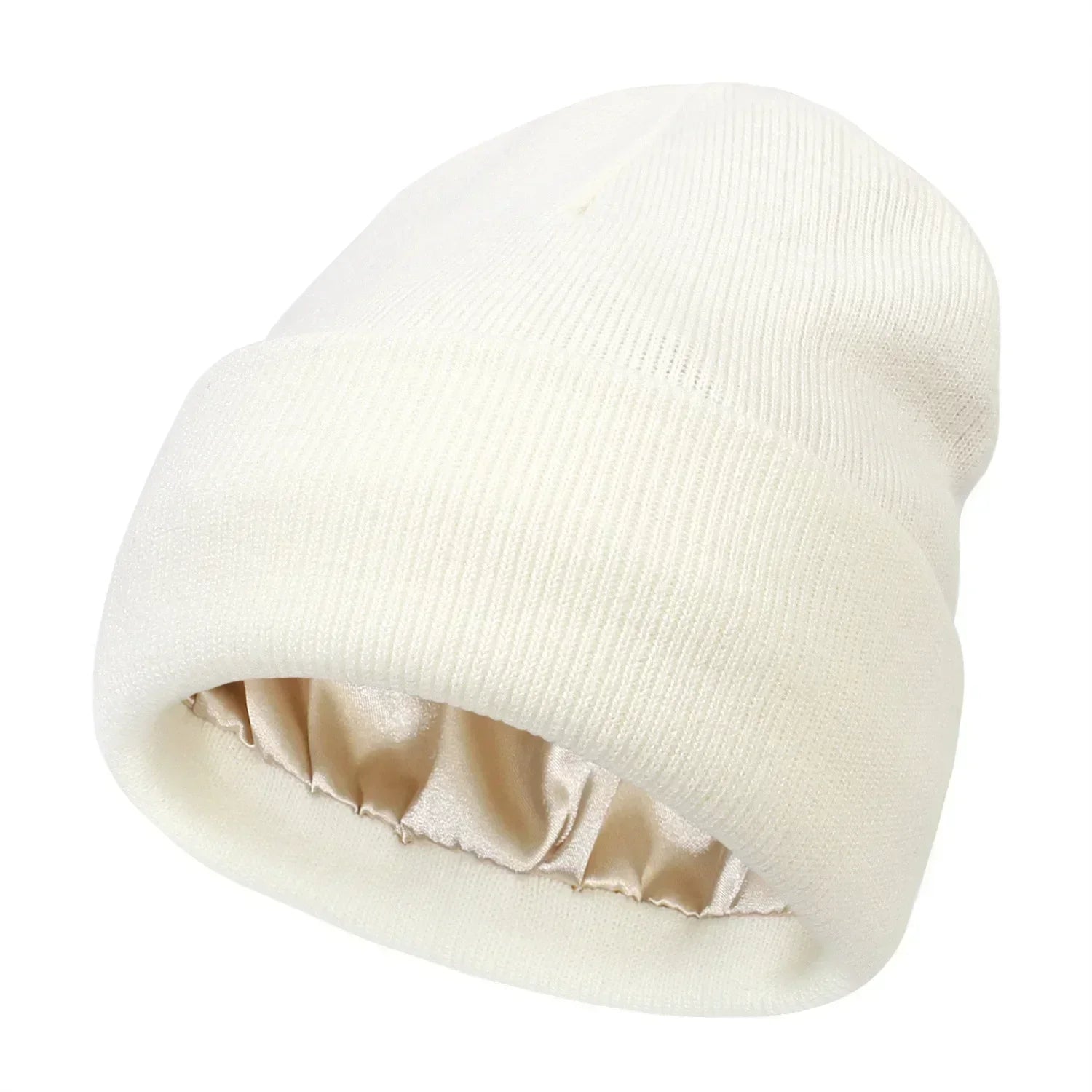 Unisex Winter Hat Silk Satin Lined Beanies Men and Women