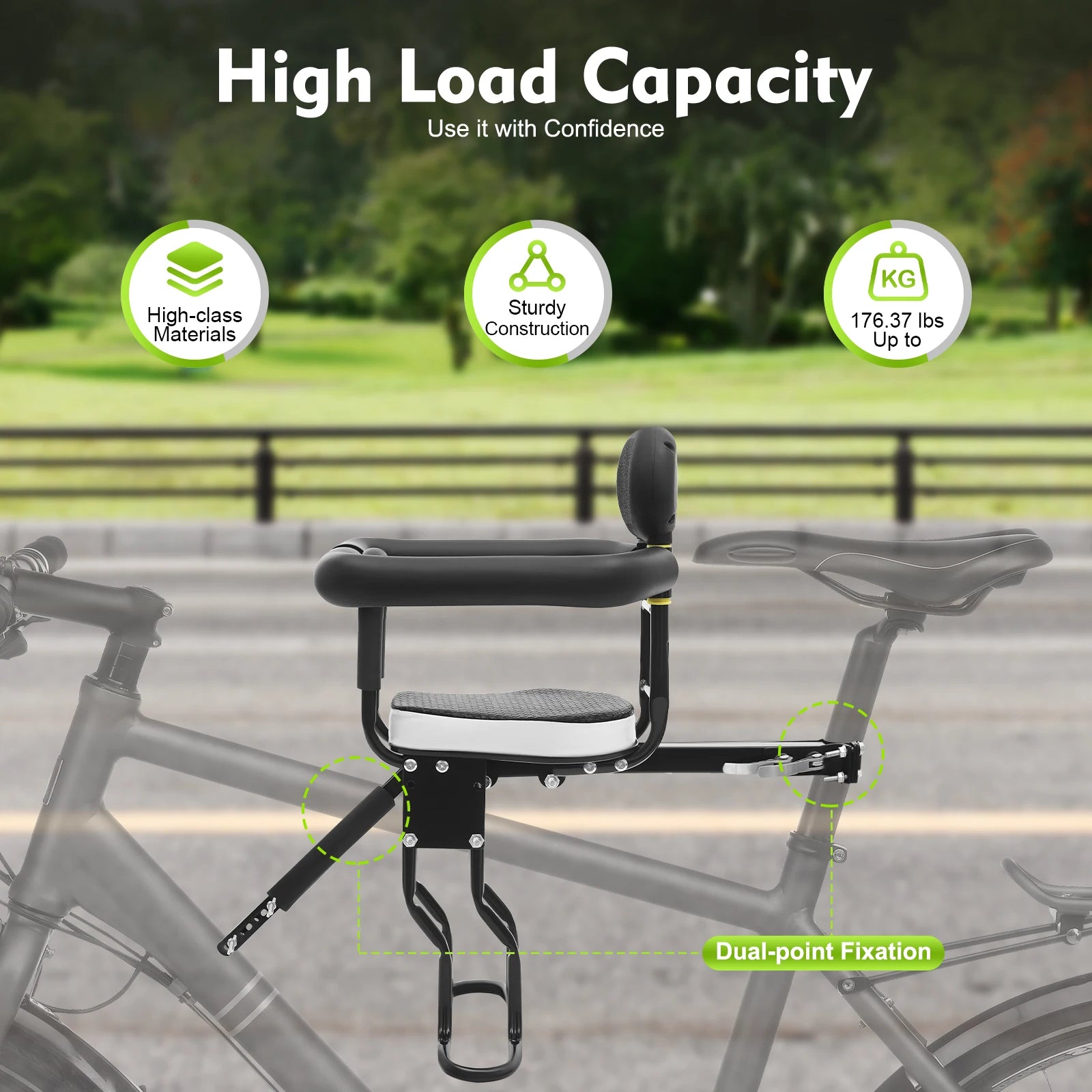 Bike Seat Mounted Child Carrier For Children 1~5 Years Old Kids