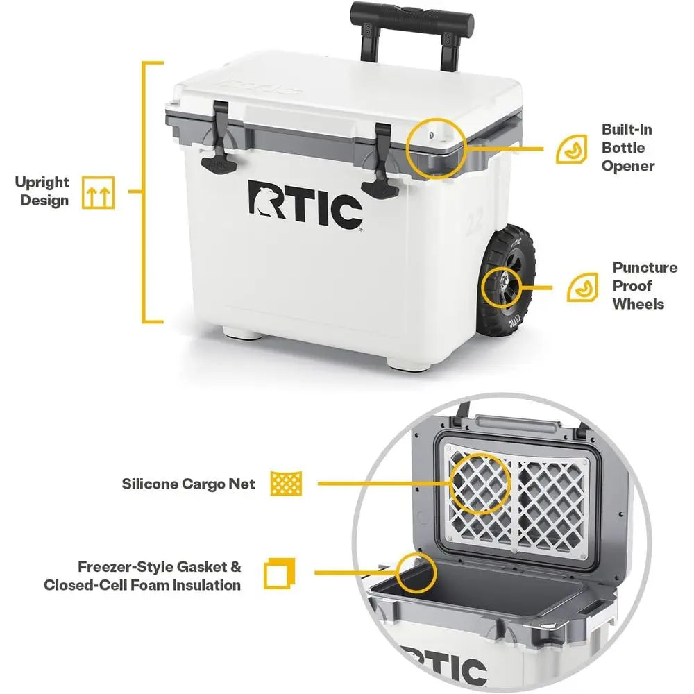 Ultra-Light Portable Cooler with Handle, Insulated Ice Chest for Beach, Camping, Picnic, and Outdoor Adventures