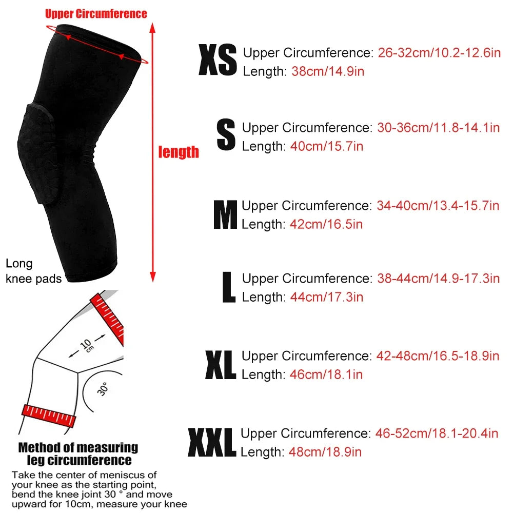 Honeycomb Compression Leg Knee Sleeves for all sports