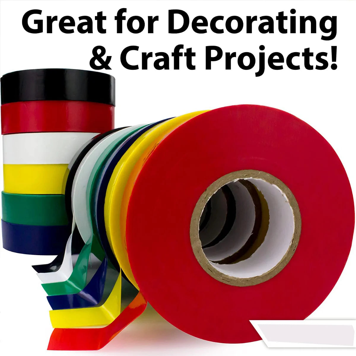 20ft Weather-Resistant Colored Electrical Tape.Color Your Electric Wiring Safely with Indoor/Outdoor PVC Vinyl,UL Listed to 600V