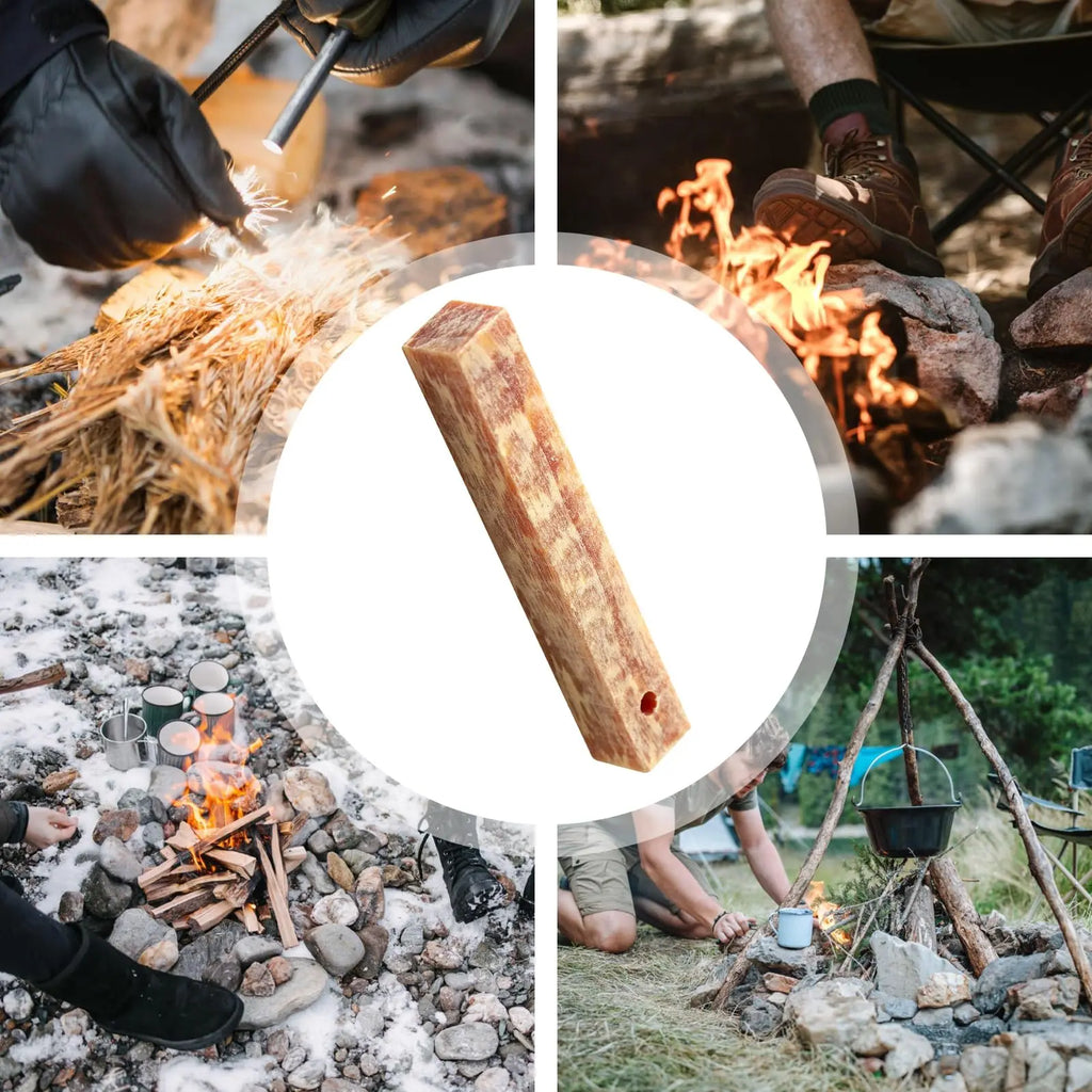 2Pcs Pure natural ignition matches pine wood kindling matches outdoor fire making tools outdoor camping survival tools