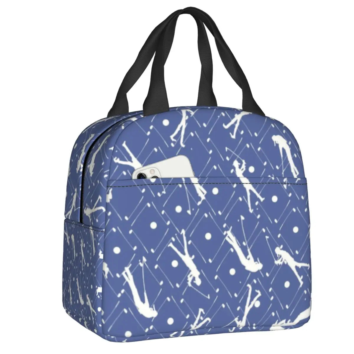 Golf And Beer Insulated Lunch Bag for Women Resuable Sports Golfing Golfer Thermal Cooler Bento Box Office Work School