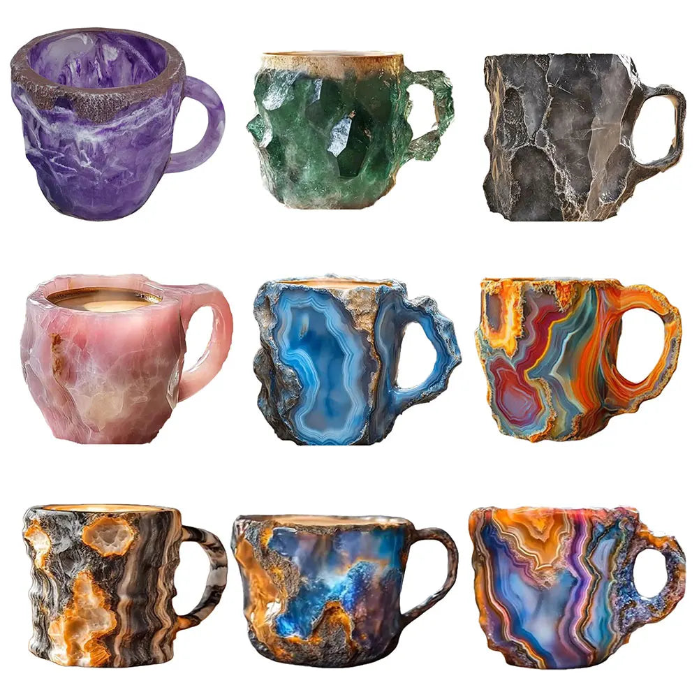 Mineral Colored Crystal Mug - Coffee Cup