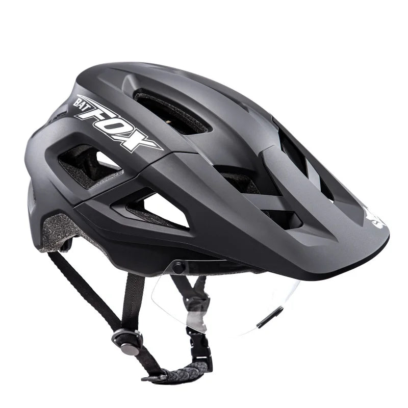 BATFOX Bike Helmet Magnetic goggles Lens & Sun Visor In-mold Road MTB Bicycle Helmets Men Women Cycling Helmet Sports Equipment