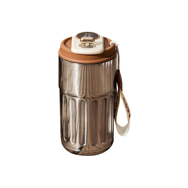 Thermos Bottle Display Temperature Stainless Steel Vacuum Cup Office Coffee Cup Business Portable Thermal Mug 450ml