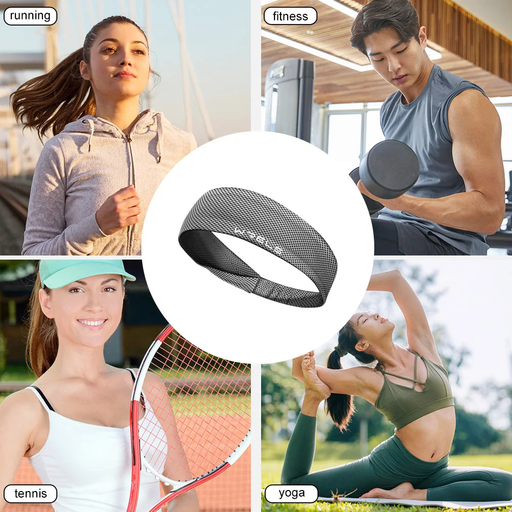 Summer Fitness Sweatband ennis Headband Sweat Wicking Lightweight Running Hairband