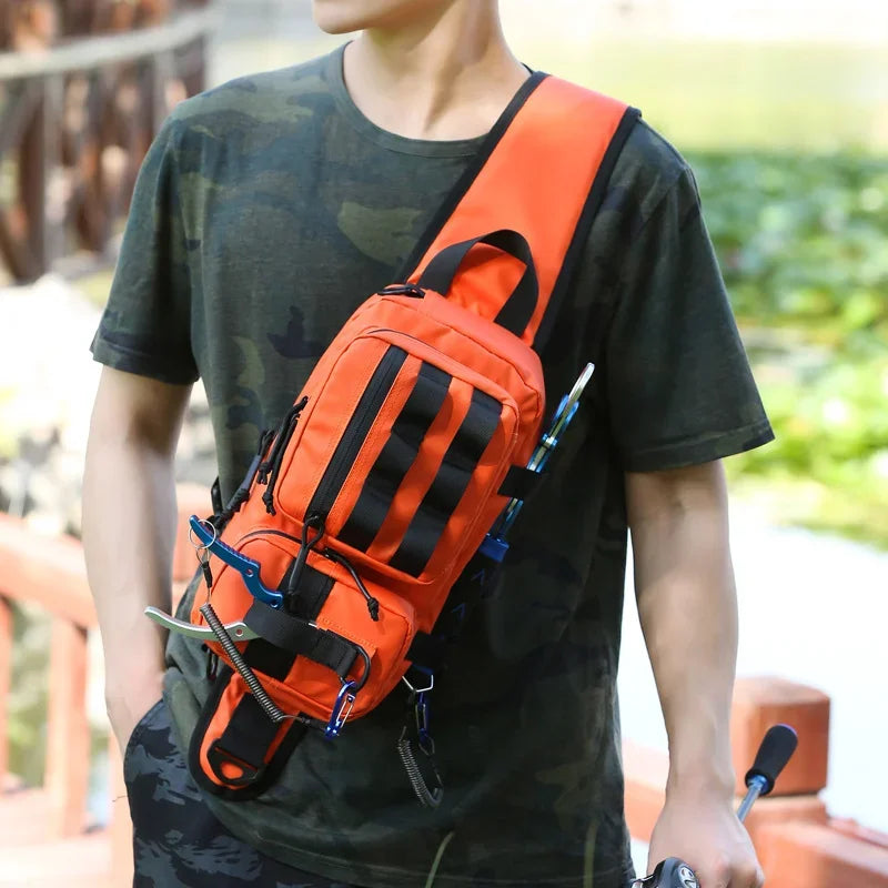Crossbody Fishing Lure Shoulder Chest Waist Bag - Pack