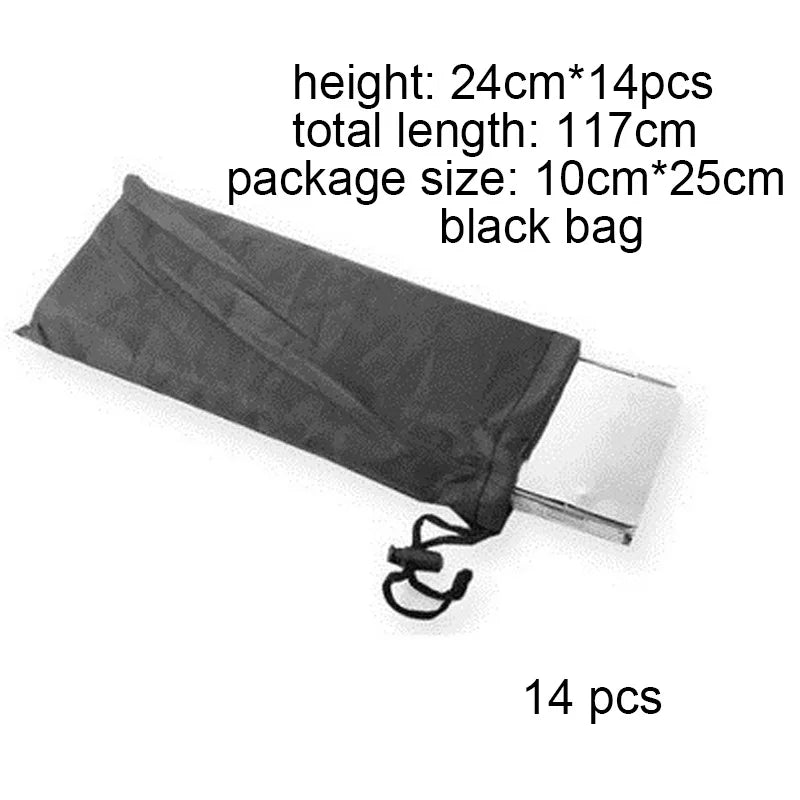 16Pc Outdoor camping windshield Ultra-light aluminum alloy foldable with latch, burner windshield oil drain plate