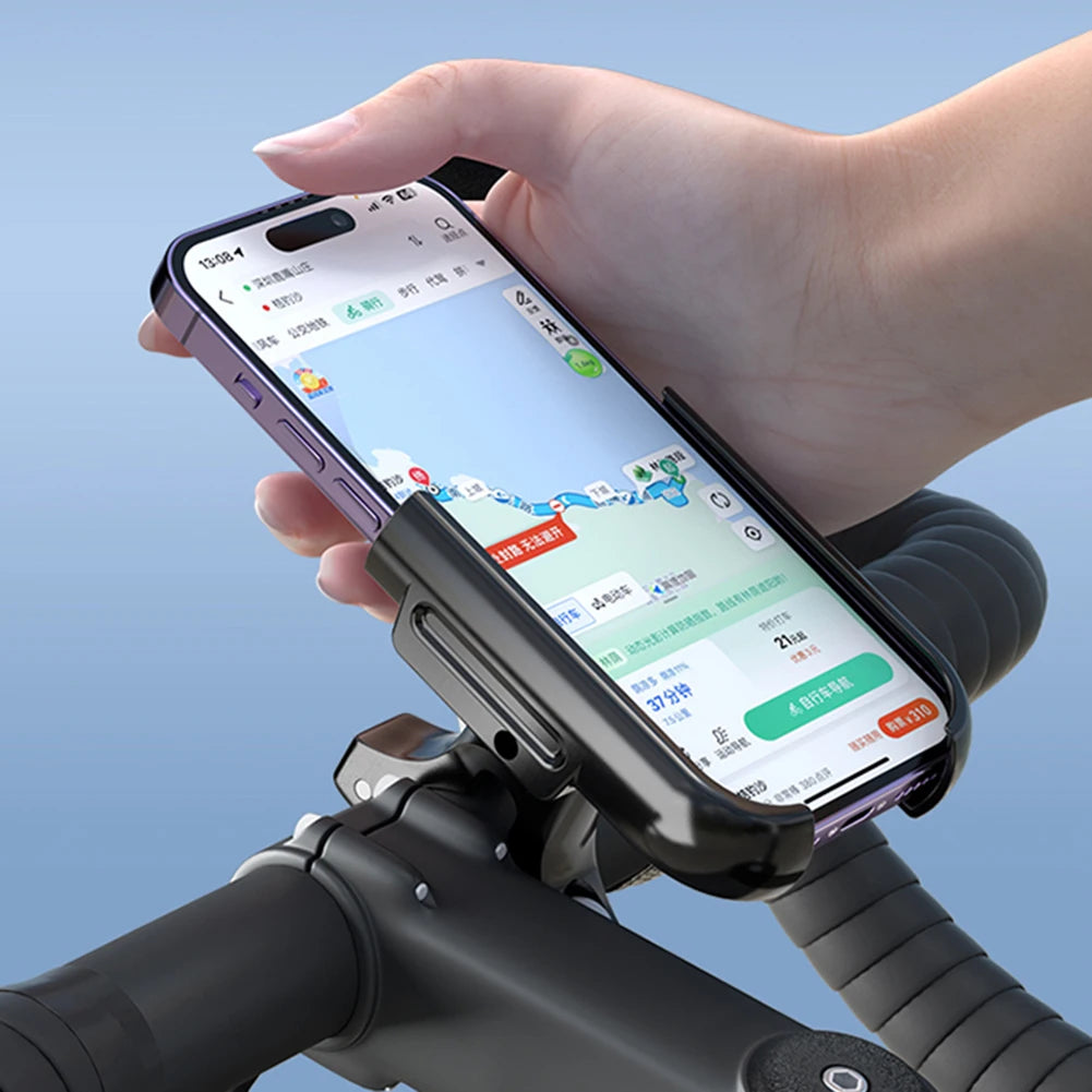 Bike Cell Phone Holder Aluminum Alloy For Bicycle - Motorcycle -Scooter