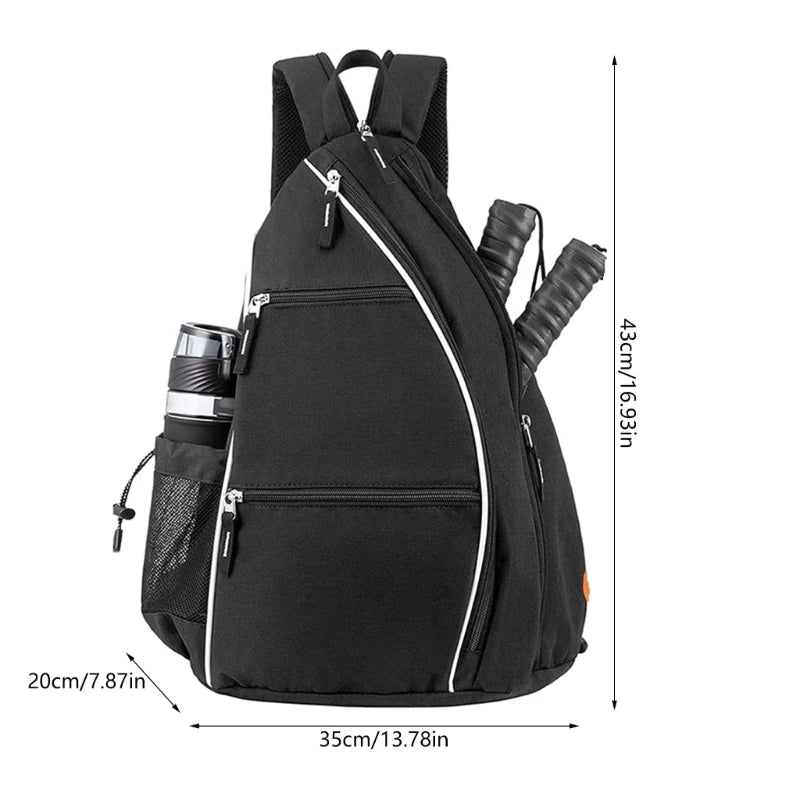 Pickleball Bag / Backpack for Man and Women Pickleball Backpack Adjustable Crossbody Sling Bag Tennis Bag Pickleball Paddle Bag