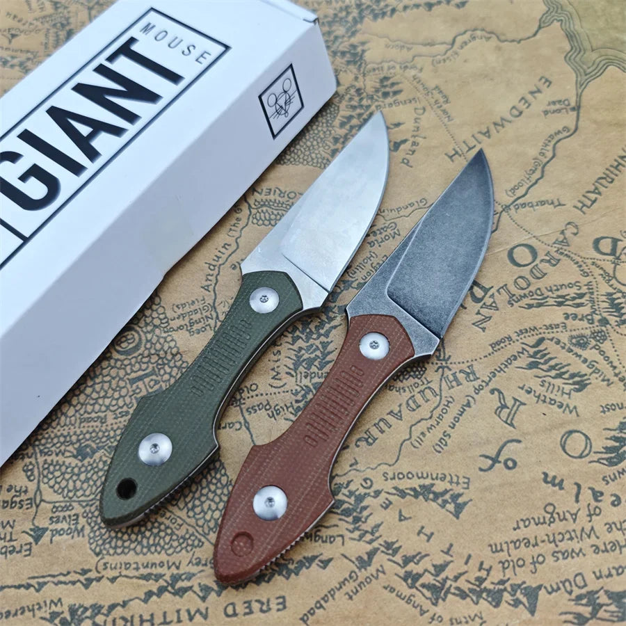 Fixed Blade Knife with Leather Sheath