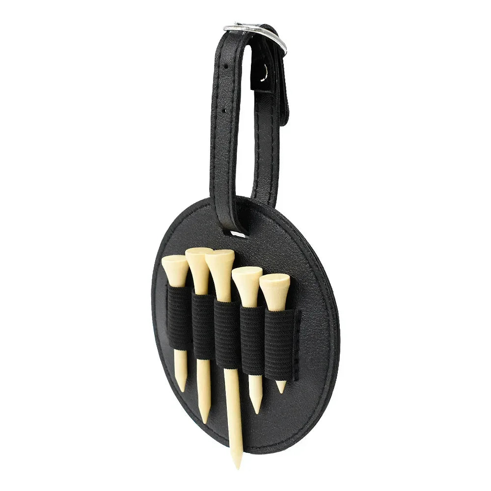 1PC Leather Double-sided Golf Tees Portable Storage Bag
