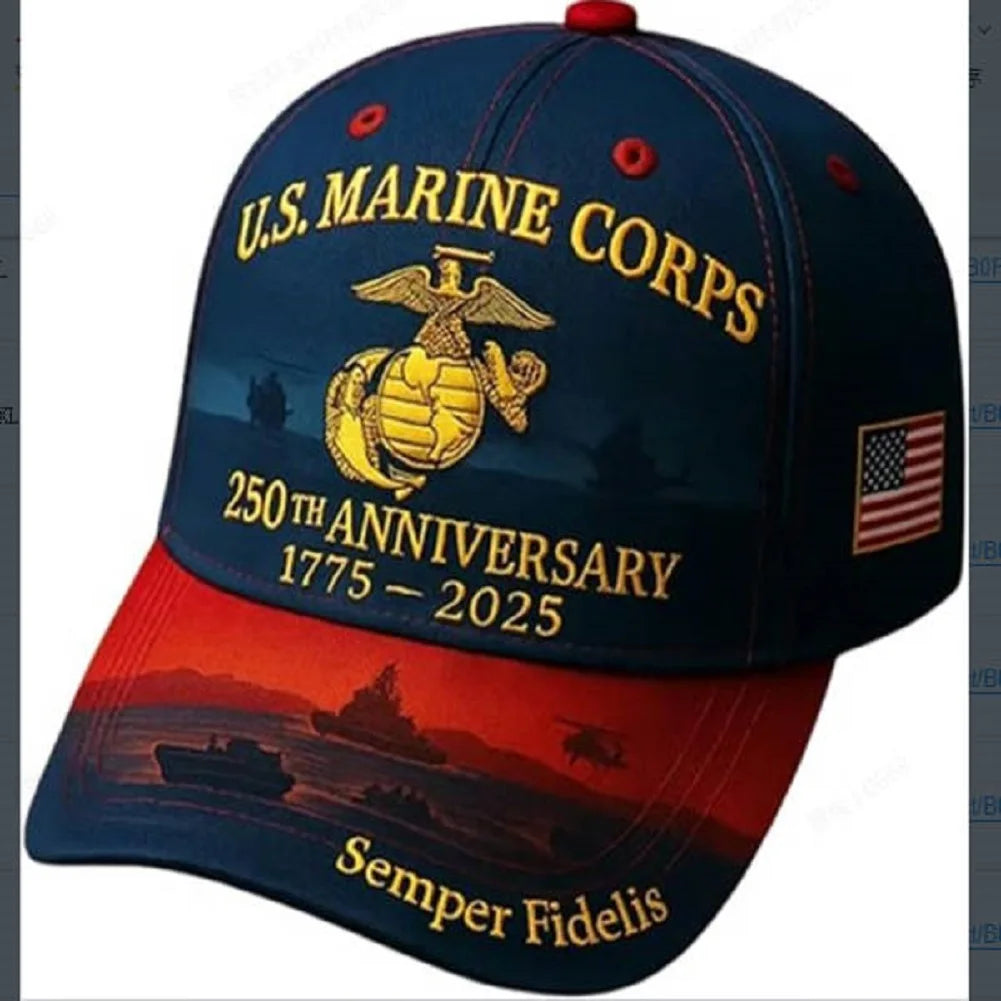 Fashion C Embroidery Baseball Caps Men Women Alligator Alcatraz Hat Marine Corps 250th Anniversary Baseball Cap