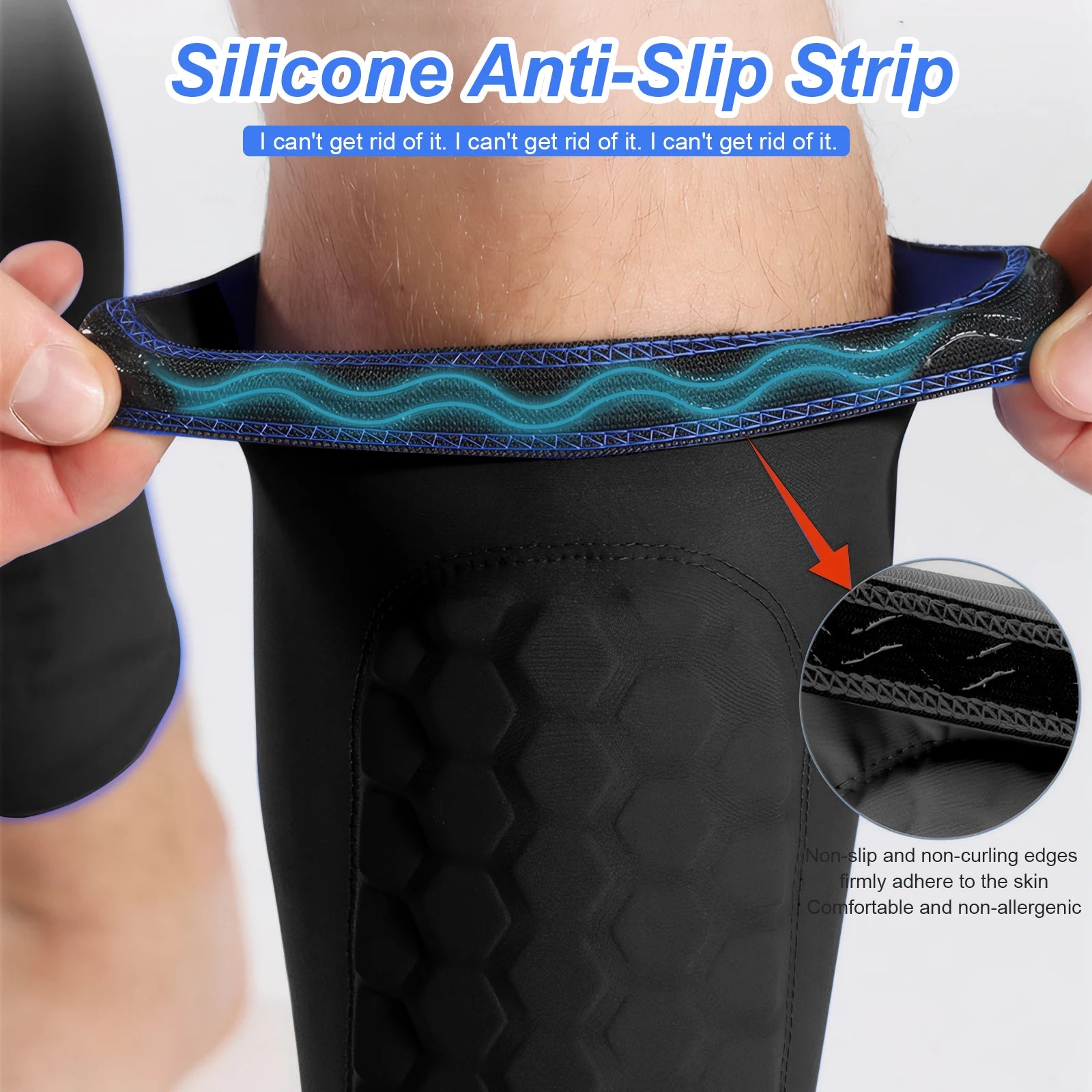 Shin Defender with Honeycomb Pads  - Leg Guard Sleeves for Boys Girls Men