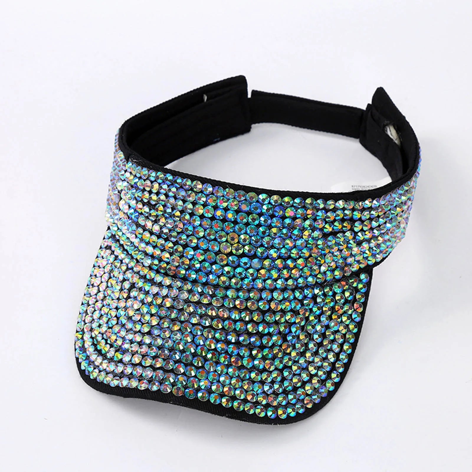 Glitter Visor Shiny Rhinestones Sport Cap Solid Empty Top Hats Golf Cap Adjustable Baseball Cap Outdoor Sun Hat For Women Men