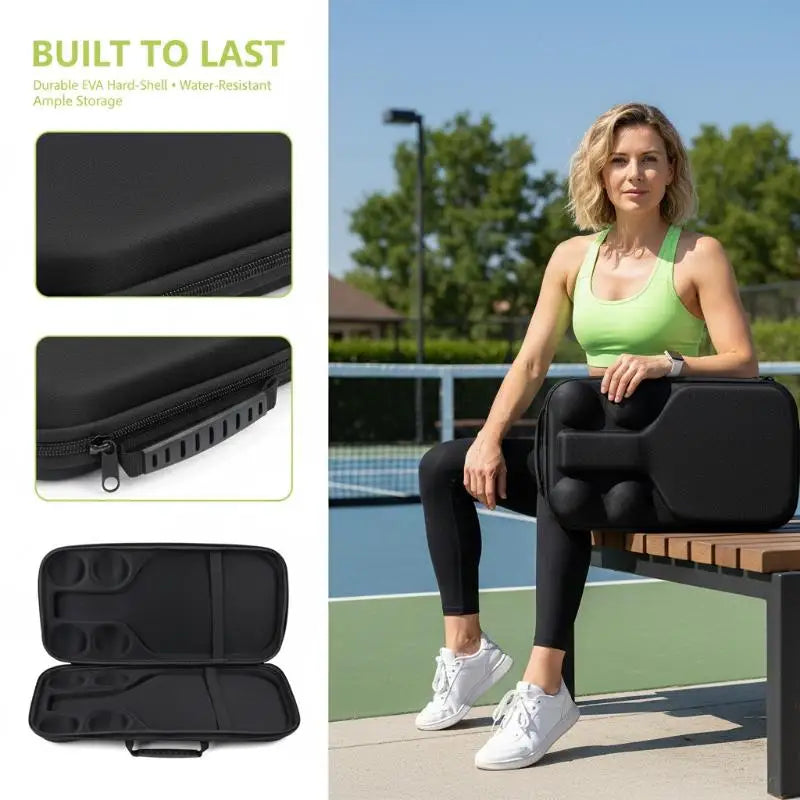 Pickleball Racket Bag Protector Fits 2 Paddles And 4 Balls For Women Men