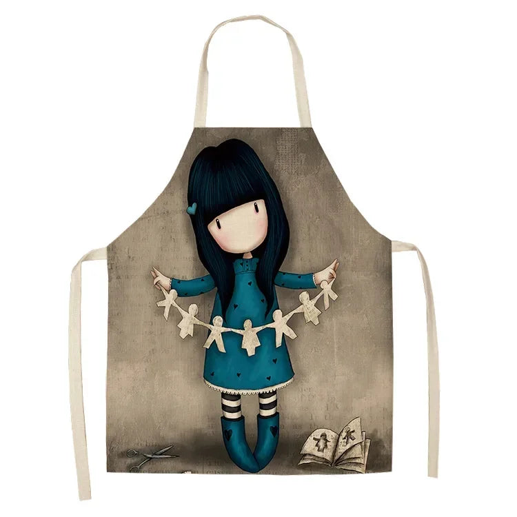 Kitchen Aprons for Women Cotton Linen Bibs
