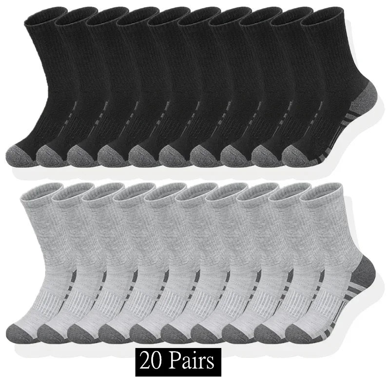 10/20/30 Pairs Men's & Women's Classic Crew Socks