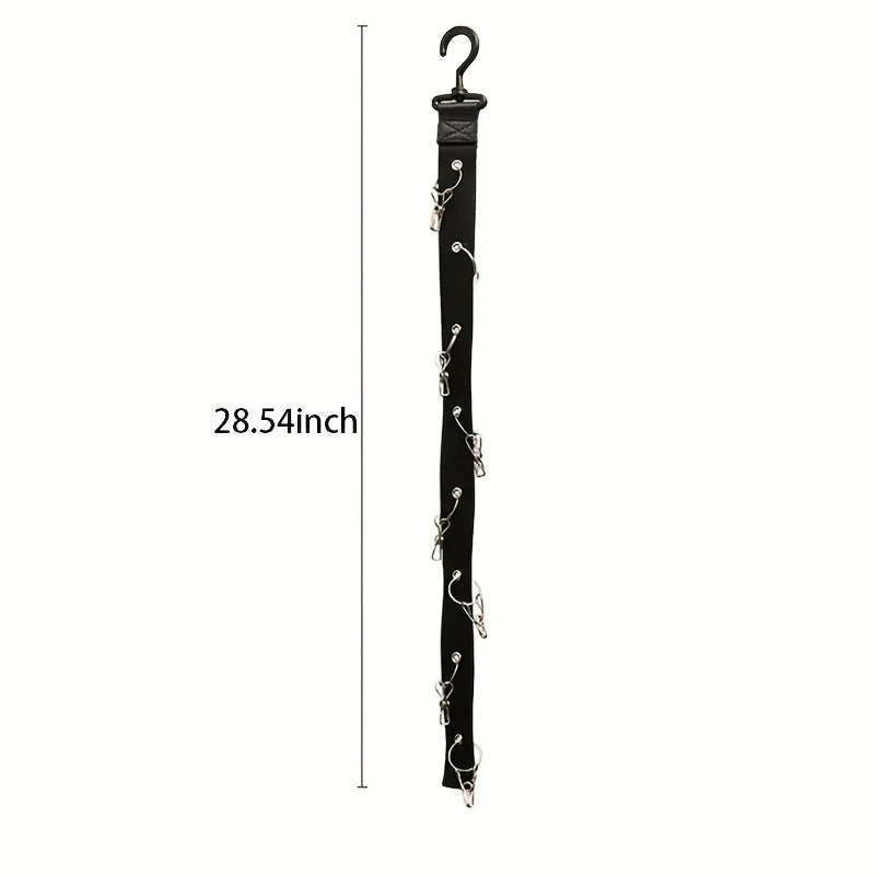 Baseball Cap - Hat Rack organizer 1pc with Eight Clips, Can Hold 16 Hats