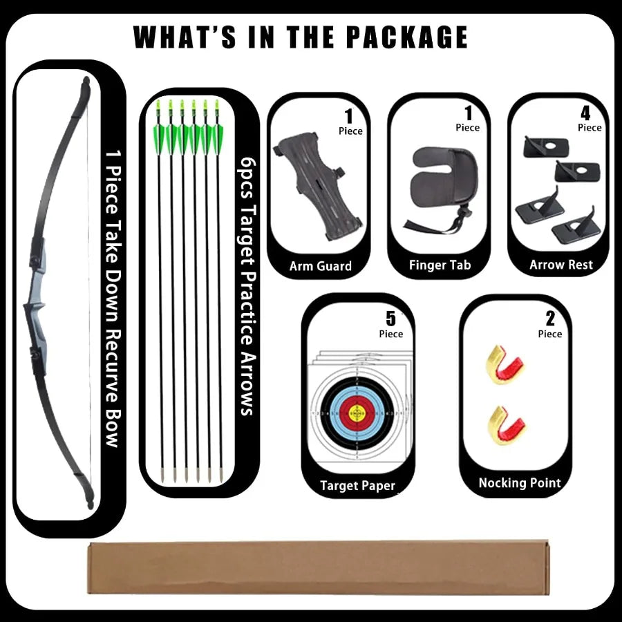 Archery Bow and Arrow Set for Adult - 20lbs Left and Right Handed