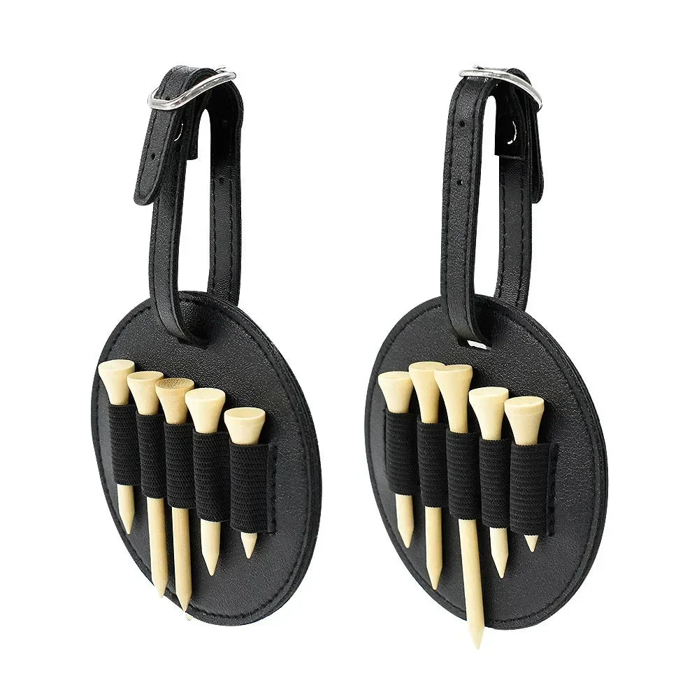 1PC Leather Double-sided Golf Tees Portable Storage Bag