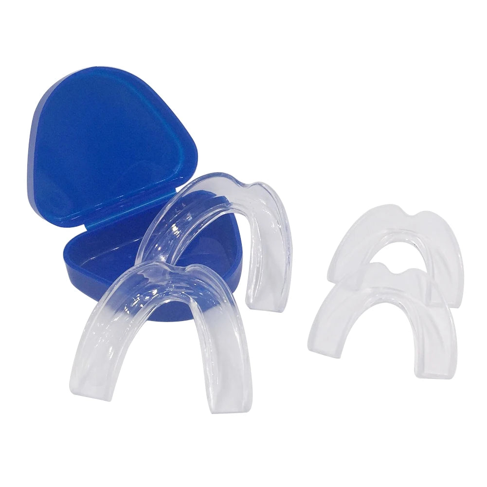 Mouth Guards with Storage Case Anti-Grinding Mouth Protector 4Pcs
