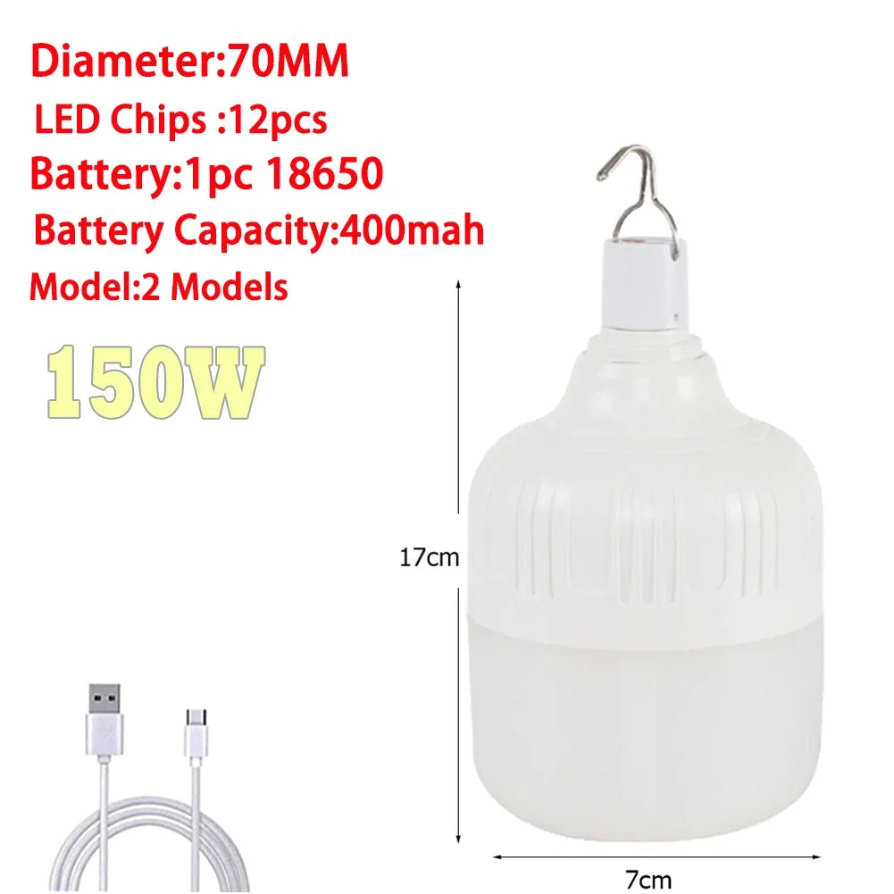 Portable Lantern Bulb Camping Light USB Rechargeable LED Bulb