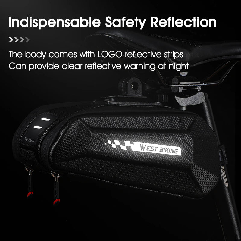 Bicycle Saddle Bag Waterproof Hard Shell