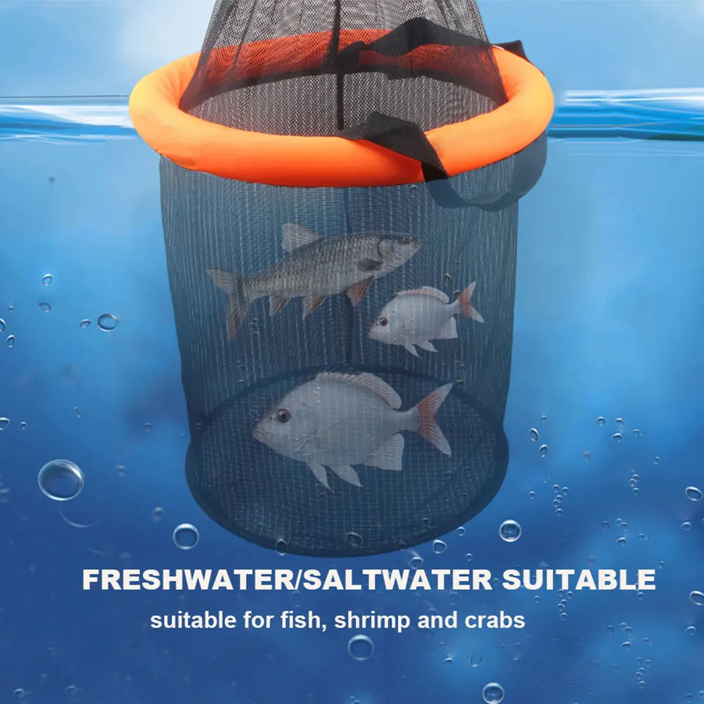 Floating Fishing Bait Basket Collapsible