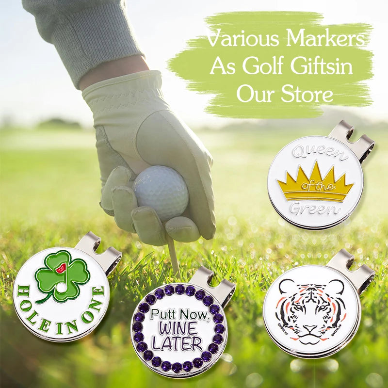 Funny Golf Hat Clip Magnetic Enamel Clip Jewelry Accessories Golf Ball Marker Baseball Hat Clip Golf Training Aids Gift