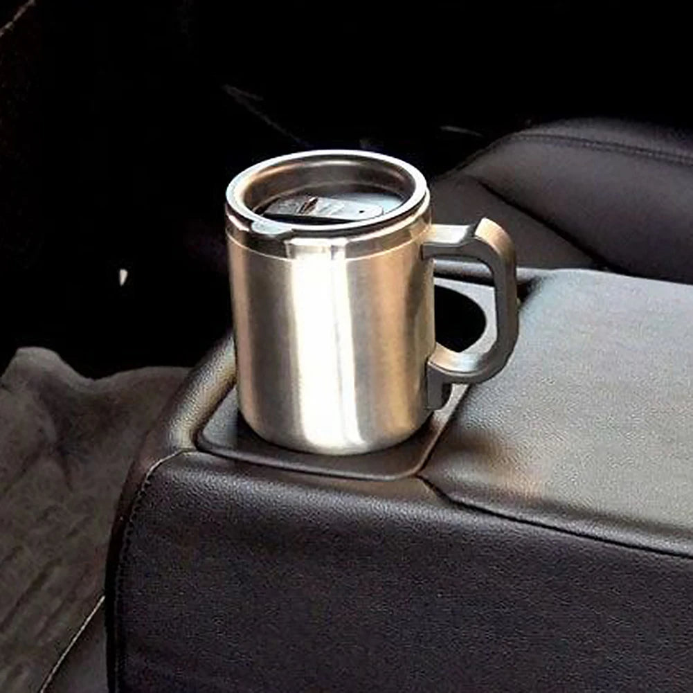 12V Car Heating Cup Stainless Steel Thermos Mug