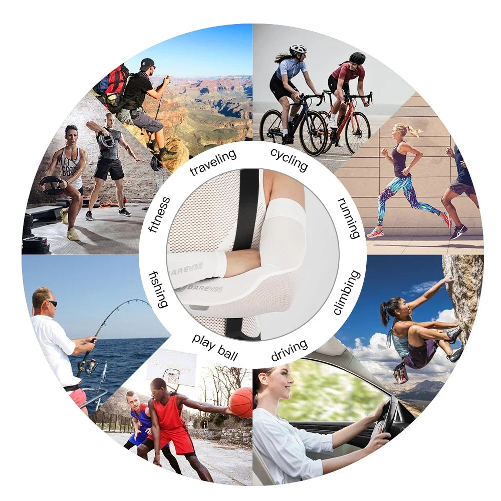 1 Pair Men - Women Cycling Arm Sleeves High Elasticity Outdoor Sports