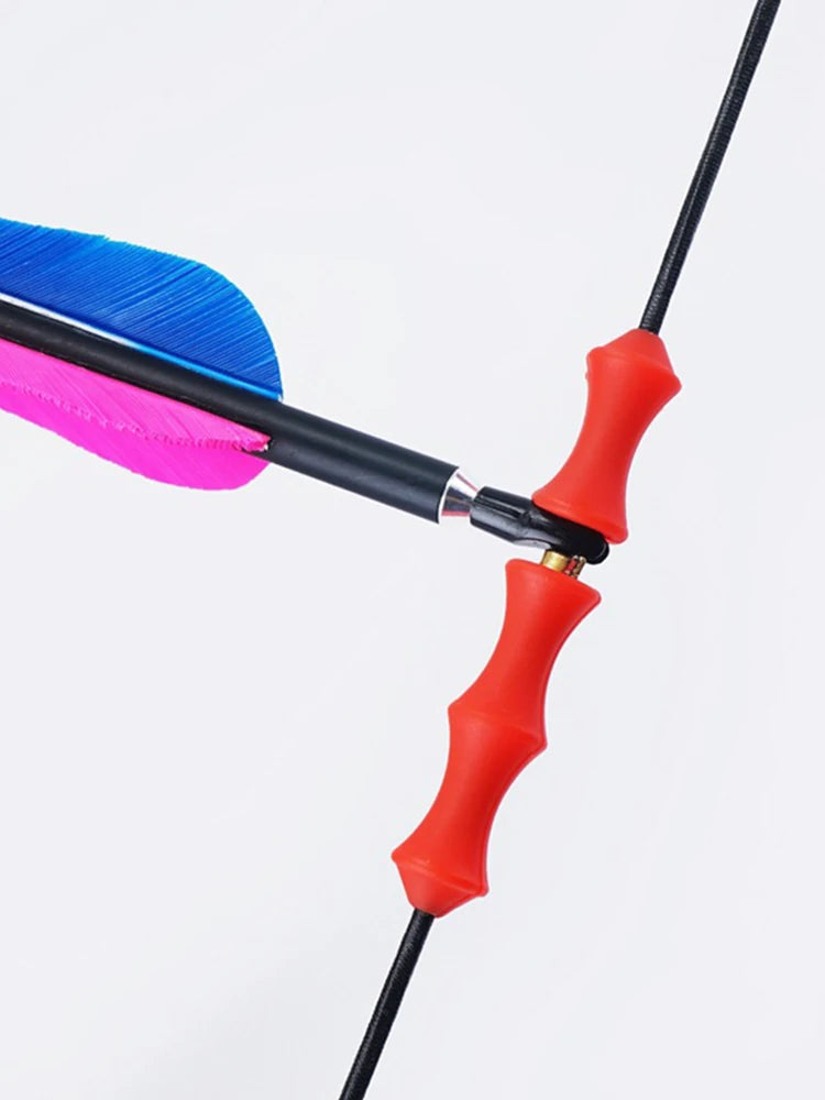 1 Set Bowstring Finger Saver Tab Silicone Finger Guard Protector